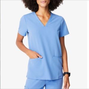Figs Casma Three-Pocket Blue Scrub Top M